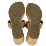 Timberland Wedge Thong Sandals 8 Brown Leather Cork Photo 2