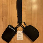 Lululemon  Dual Pouch Wristlet Black New With Tags Photo 0