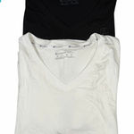 Champion V-neck Tee Women's 2XL Lot of 2 Black and White Loose Fit NEW Photo 0