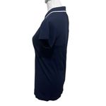 Athleta Momentum Seamless Gold Tee Women’s Size Large Navy Blue Short Sleeve Top Photo 2