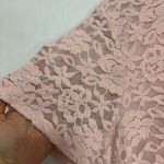 Teddi Rose Velvet Lace Blouse Womens XL Fairy Coquette Short Sleeve Soft Pink Photo 2
