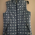 Jane Ashley  Blue and White Geometric Vest Photo 0