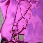 Garage Bright Pink Satin Cowl Neck  Top Photo 3