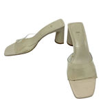 ZARA  Wide Heeled Clear Vinyl Acrylic Heels Sandals Size‎ 40 US 9 Photo 1