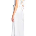 Adrianna Papell Ruffle Sleeve Crepe Gown Ivory Photo 1
