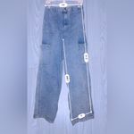 BLASHE Women’s Wide Leg Cargo Jeans Blue Size M Photo 5