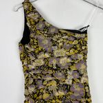 ZARA NWT Floral Ruched One Shoulder Mini Dress Metallic Size XS NEW Photo 8
