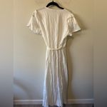 NWT KAMPERETT White Wrap Maxi Dress 100% Cotton Bridal Summer Vacation Womens L Size L Photo 3