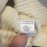 MELLODAY NWT Women's Size L Ivory Patch Pocket Knit Wool Blend Sweater New Photo 5