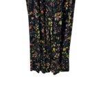 Natural Life  Dakota Tie Velvet Overall Jumpsuit Wide Leg Floral Print Size Large Photo 6