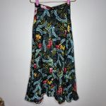 New‎ Sara Roka Maxi Skirt in Liberty Floral Sz 40 Black Photo 4