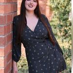 Skylar + Madison Skylar Madison Puff Sleeve Floral Wrap Mini Dress Women's Size Small Photo 0