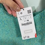 ZARA  Women Bright Teal Square Neck Sleeveless Knit Dress Size L NWT #3859/045 Photo 5