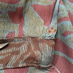 Vintage 90s Maxi Dress Multicolor Blue Baby Pink Floral Patchwork Short Sleeve Size M Photo 8