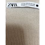 ZARA  Women's Beige Ribbed Knit V Neck Long Sleeve Button Up Cardigan Top Size S Photo 2