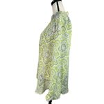 Liz Claiborne  X-Large Tunic Top Geometric Semi-Sheer Long Sleeve V-Neck Collared Photo 5