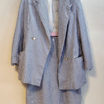 Nordstrom  Vintage Seersucker Suit Skirt Set Blazer Jacket Knee Length Womens 18 Photo 0