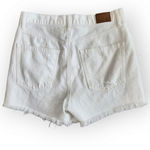 American Eagle White Ripped Distressed High Waisted 90s Boyfriend Jean Shorts 8 Photo 5