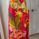 Anthropologie Farm Rio Floral Silky Satin Midi Skirt Photo 9