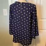 PaperMoon  Stitch Fix Womens Size Small Navy Blue Larie Crew Neck Blouse Bell NEW Photo 9