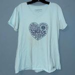 Life is Good Crusher Tee V-Neck Science Words Graphic Tee Size Large Photo 0