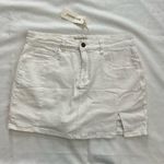 NWT White denim skort size large Photo 0