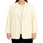 Lady Devon 1970s Vintage Union Made Cream White Blazer Jacket 2XL Size 2X Photo 0
