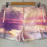 Naf Naf Sunset Side Zip Shorts Purple Size 8 Photo 0