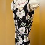 AQUA  Soprano Floral Print Black Maxi Dress Tie Waist Size Small Photo 2