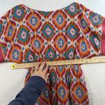 Anthropologie Free People Tricia Fix M Medium Tunic Top Ikat Print Short Sleeve Boho Fairy Photo 7