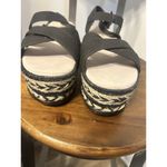 Detongni Black Tan Platform Strappy Ankle Strap Sandal Espadrilles Size EU 40 Photo 5