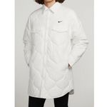 Nike Sportswear Essential Quilted Trench Jacket, White, Medium Photo 3