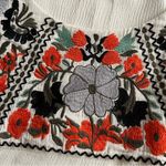 THML Women’s  Anthropologie Embroidered Floral White Sleeveless Tank Top sz Small Photo 5