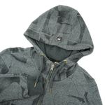 Vtg Fubu NYC 1992 Collection Hoodie Womens S Gray Allover Print Full Zip Y2K Photo 2