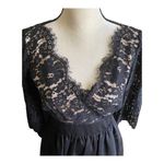 Eliza J . Stunning black dress, black lace top with nude lining Photo 3