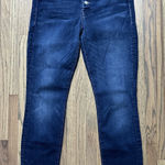 Mother Jeans The Pixie Ankle Fray City Sidewalks SZ 27 Dark Wash Button Fly Blue Photo 0