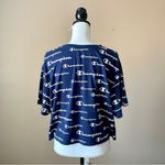 Champion  | Navy Blue Logo Boxy Crop Top Sz XL Photo 4