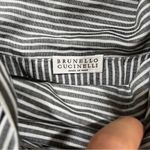 Brunello Cucinelli EUC  Blouse size XS stripped Tie neck women’s Photo 4