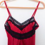 Y2K Coy Womens Cami‎ Top Size S Red Black Lace Lingerie Coquette Party Photo 1