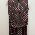 Style & Co NWT Y2K  Womens Dress Extra Large Sheath Sleeveless Brown Polka Dot Photo 1