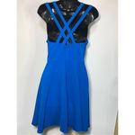 Chelsea28  Women's Strappy Back Sleeveless Back Zip Fit & Flare Dress Blue Small Photo 6