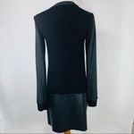 Bailey 44 Burgundy Black Sweater Dress Leather XS Photo 2