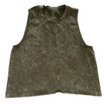 Sage  Distressed Olive Muscle Tee Photo 0