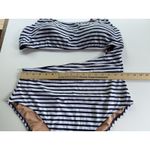 J.Crew Cutout one-piece stripe size 18 swimsuit navy Blue White color Modest Photo 7