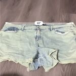 Torrid  Acid Wash Denim High Rise Raw Hem Cut Off Short Shorts Size 26‎ Plus Photo 7