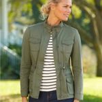 L.L.Bean Women's Freeport Field Green Utility Zip & Snap Jacket, XL Photo 11