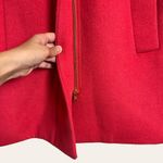 J.Crew Watermelon Pink Red Cocoon Wool Blend City Coat Size 10 Photo 5