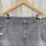 Old Navy O.G. Straight Jean Shorts Women 28 Gray High Rise Rolled Hem Distressed Photo 1