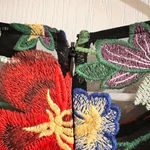 Nina Leonard FINAL PRICE  Mesh Embellished Black Dress Photo 6