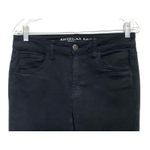 American Eagle  AEO Twill Tomgirl Black Pants Womens 0S Stretch Casual Classic Photo 1
